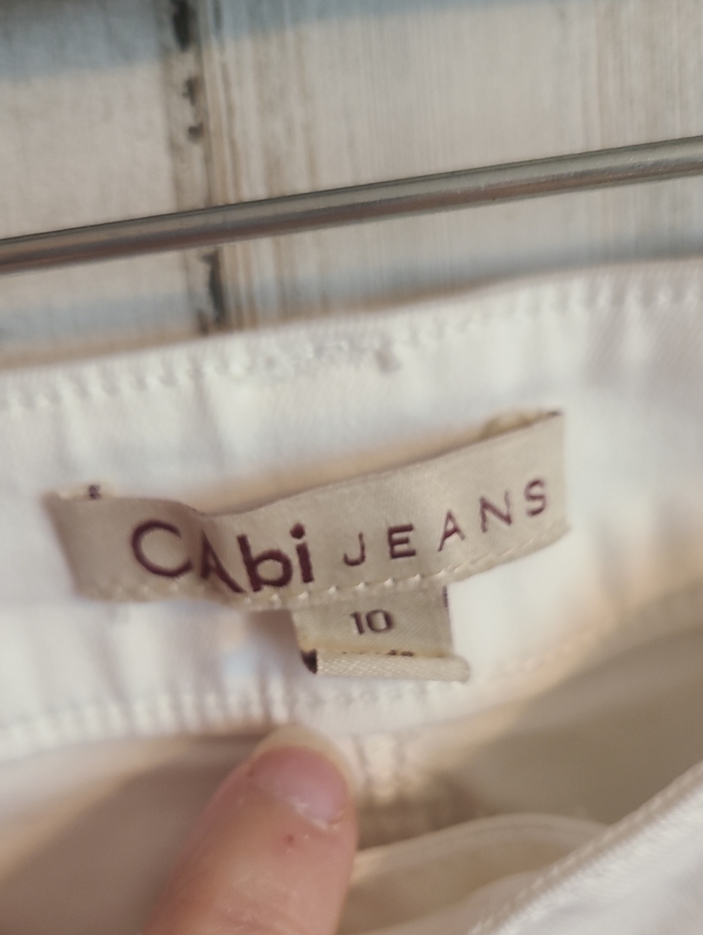 CAbi White Jeans with Branded Waist Label - Picture 2 of 5
